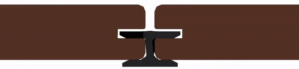 Cross-section drawing of a hidden deck clip gripping two board edges