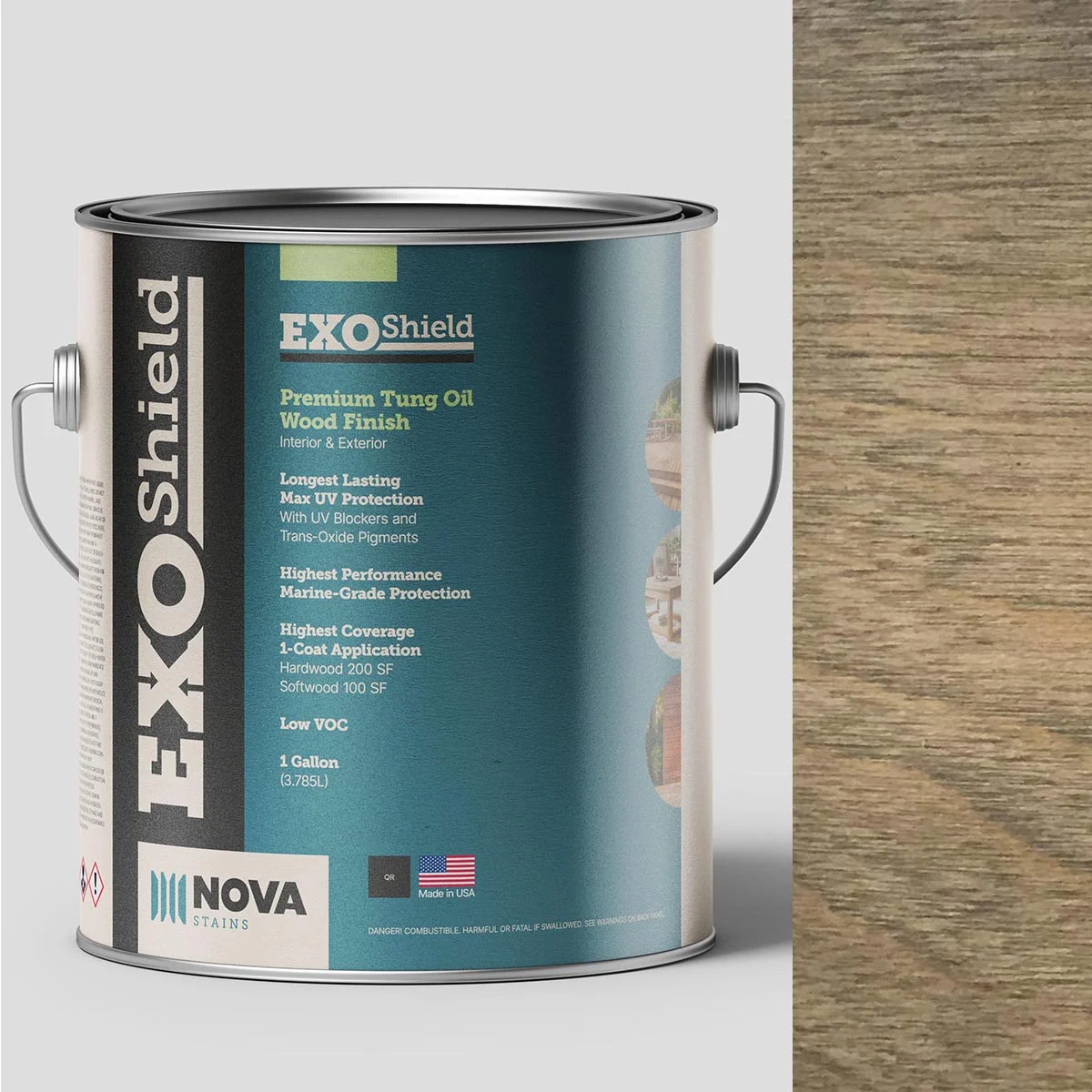 ExoShield Antique Bronze Wood Stain — 1 Gallon